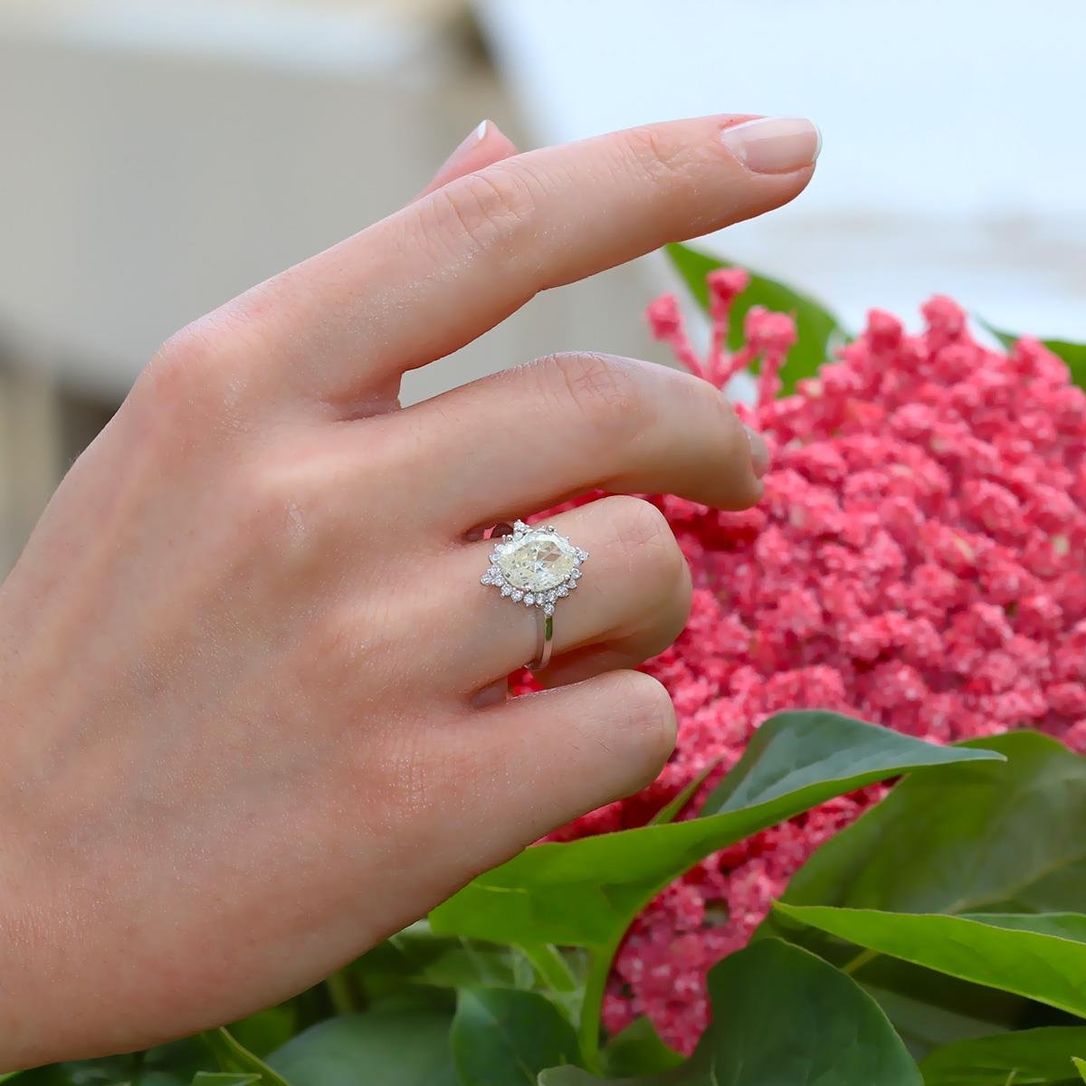 Sky Red Collection Oval Creatif Gümüş Yüzük