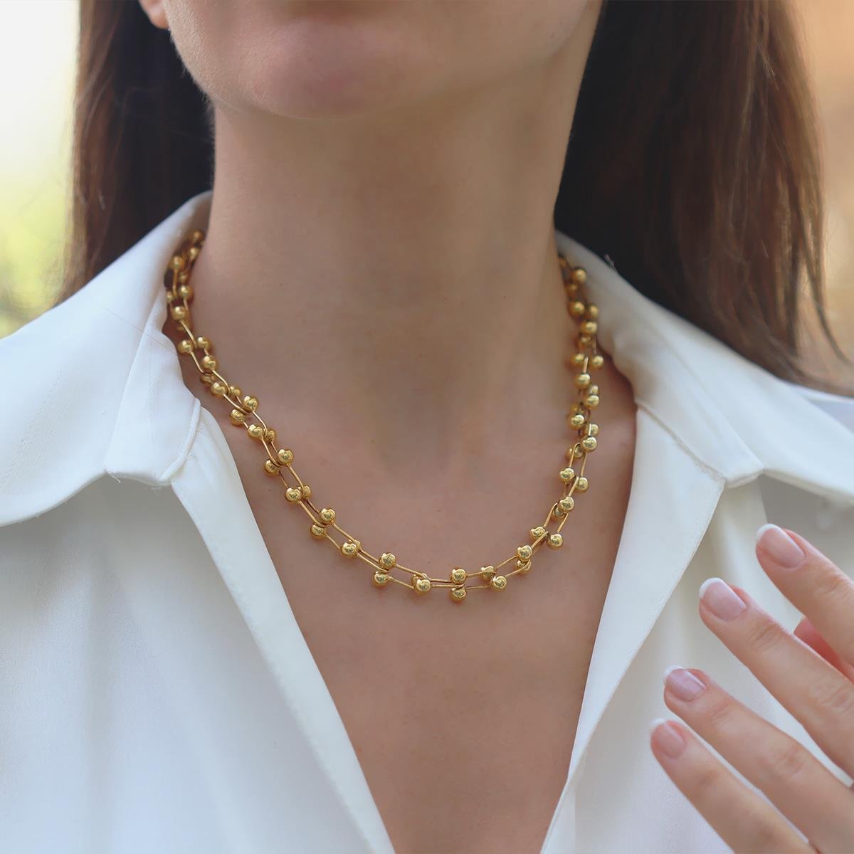 Tffny Model Gold Kaplama Gümüş Kolye