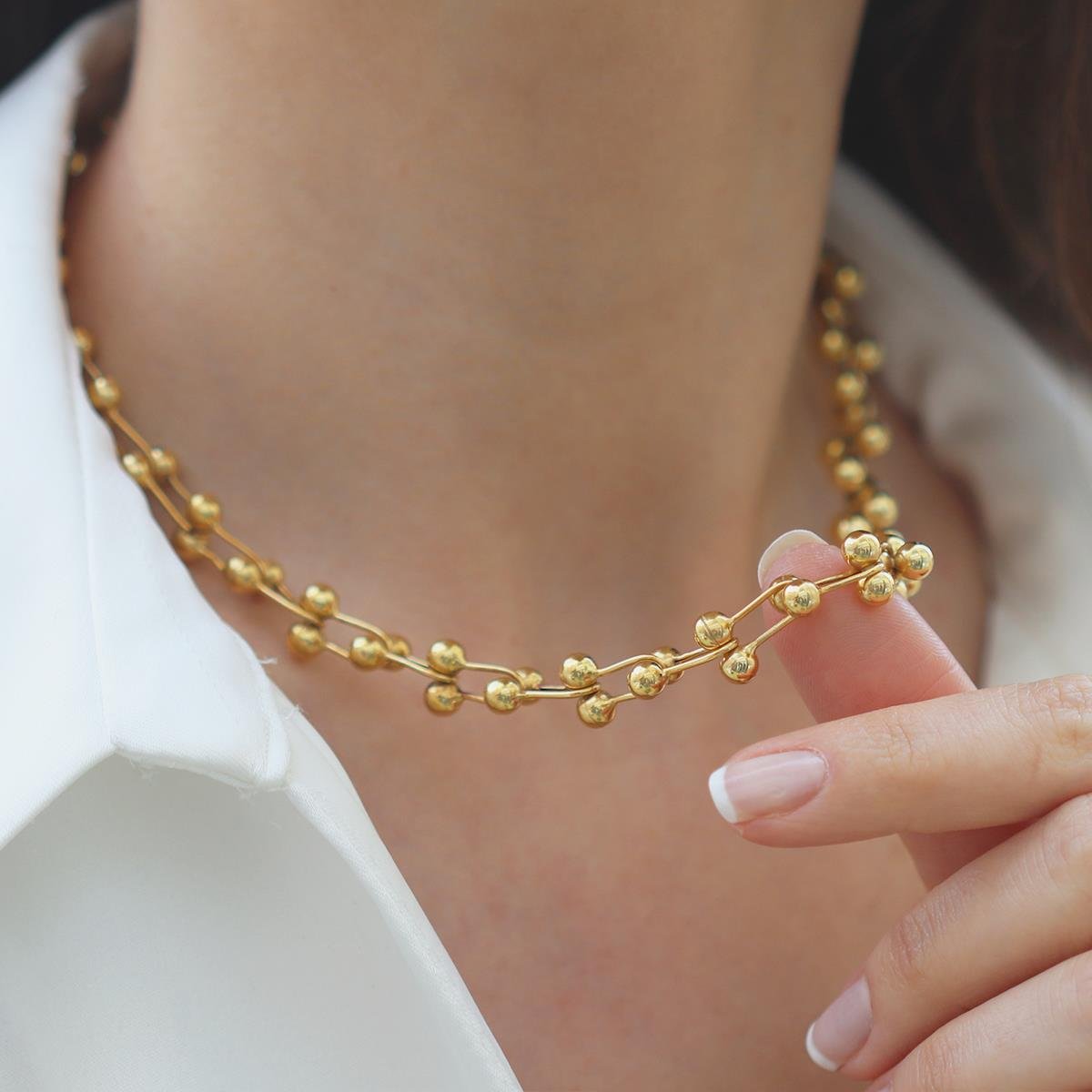 Tffny Model Gold Kaplama Gümüş Kolye