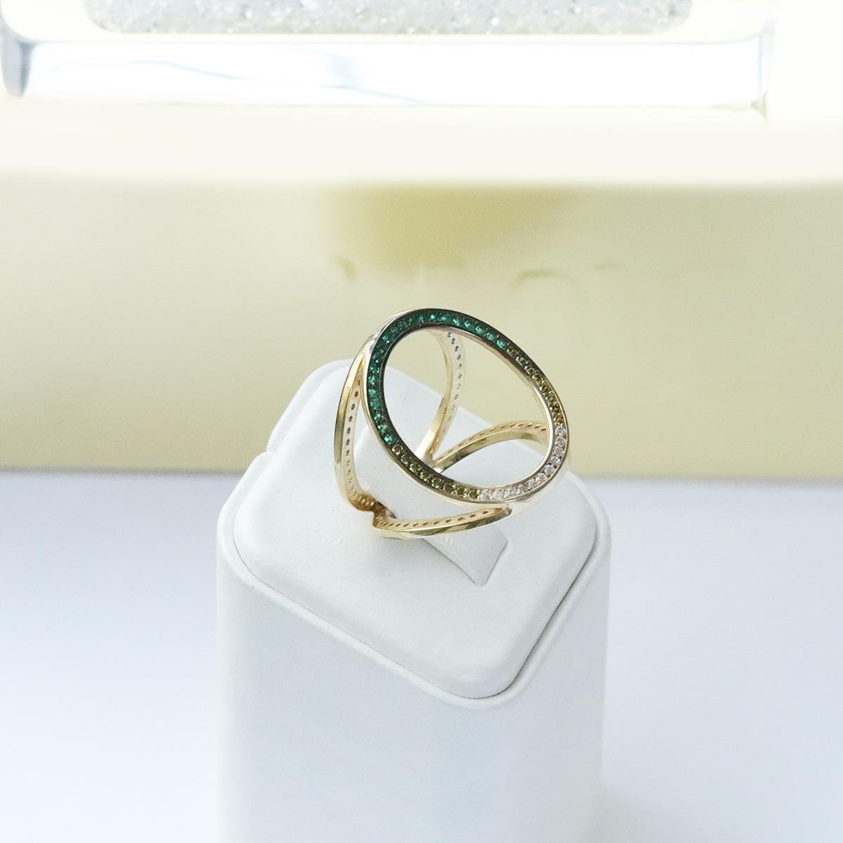 Well 3 Taraflı Çok Renkli Gümüş Yüzük