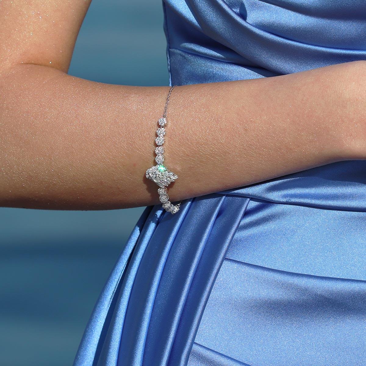 Yaprak Işıltı Gümüş Set 