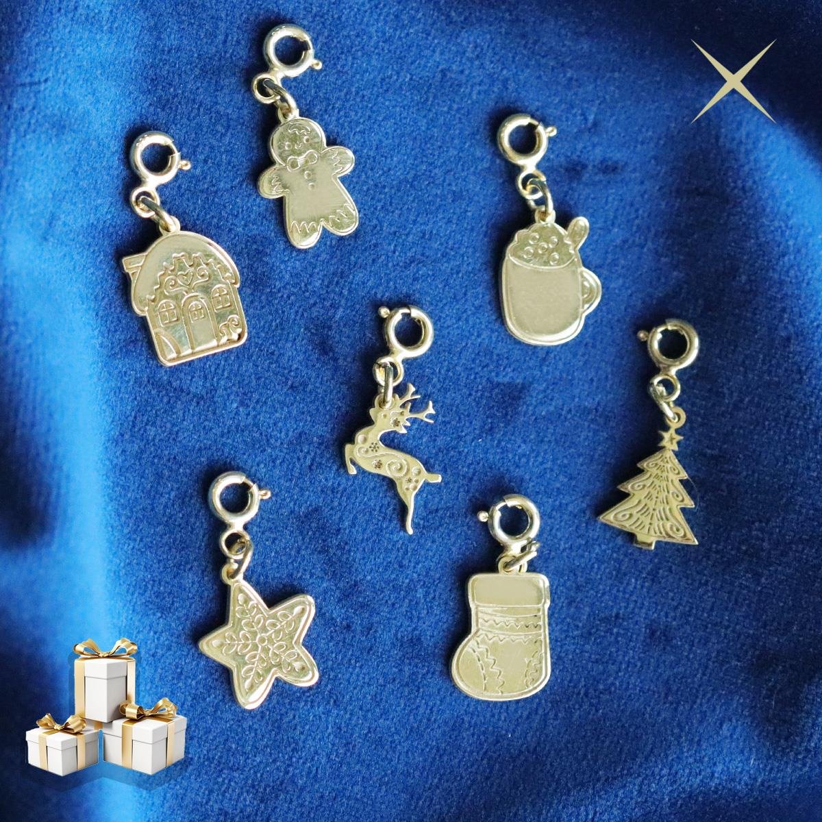 Yılbaşı Mini Gümüş Charm 