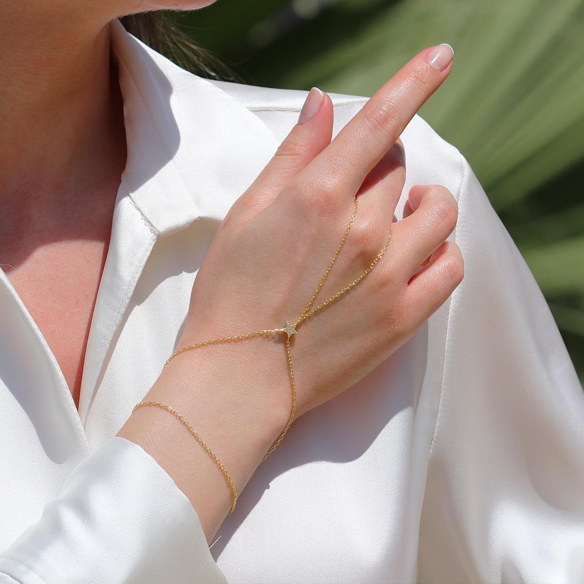 Yıldız Zirkon Taşlı Gümüş Şahmeran