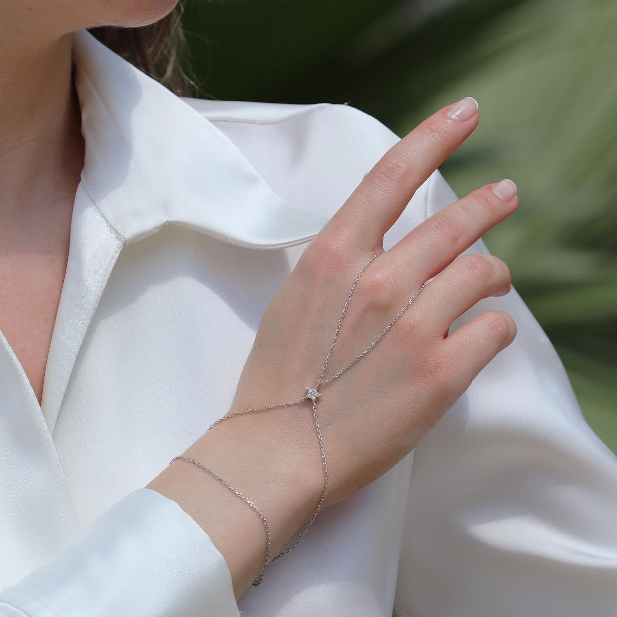 Yıldız Zirkon Taşlı Gümüş Şahmeran