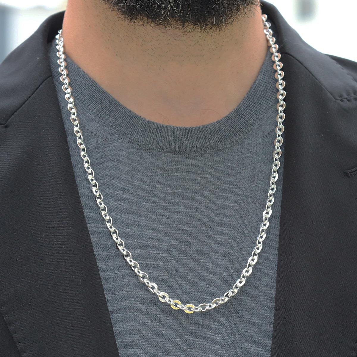 Yuvarlak Forsa 6mm 65cm Gümüş Zincir