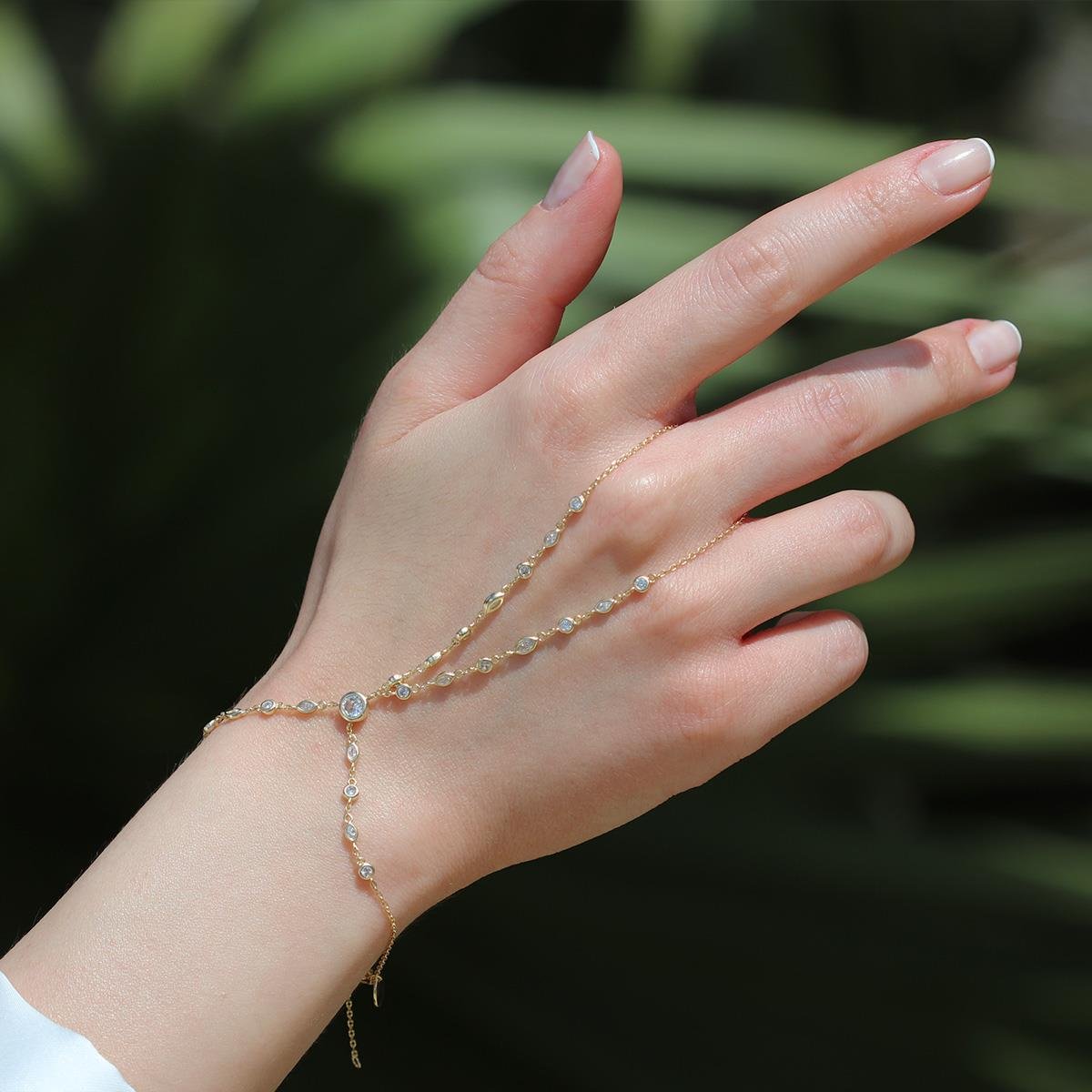 Zirkon Taşlı Gold Gümüş Şahmeran