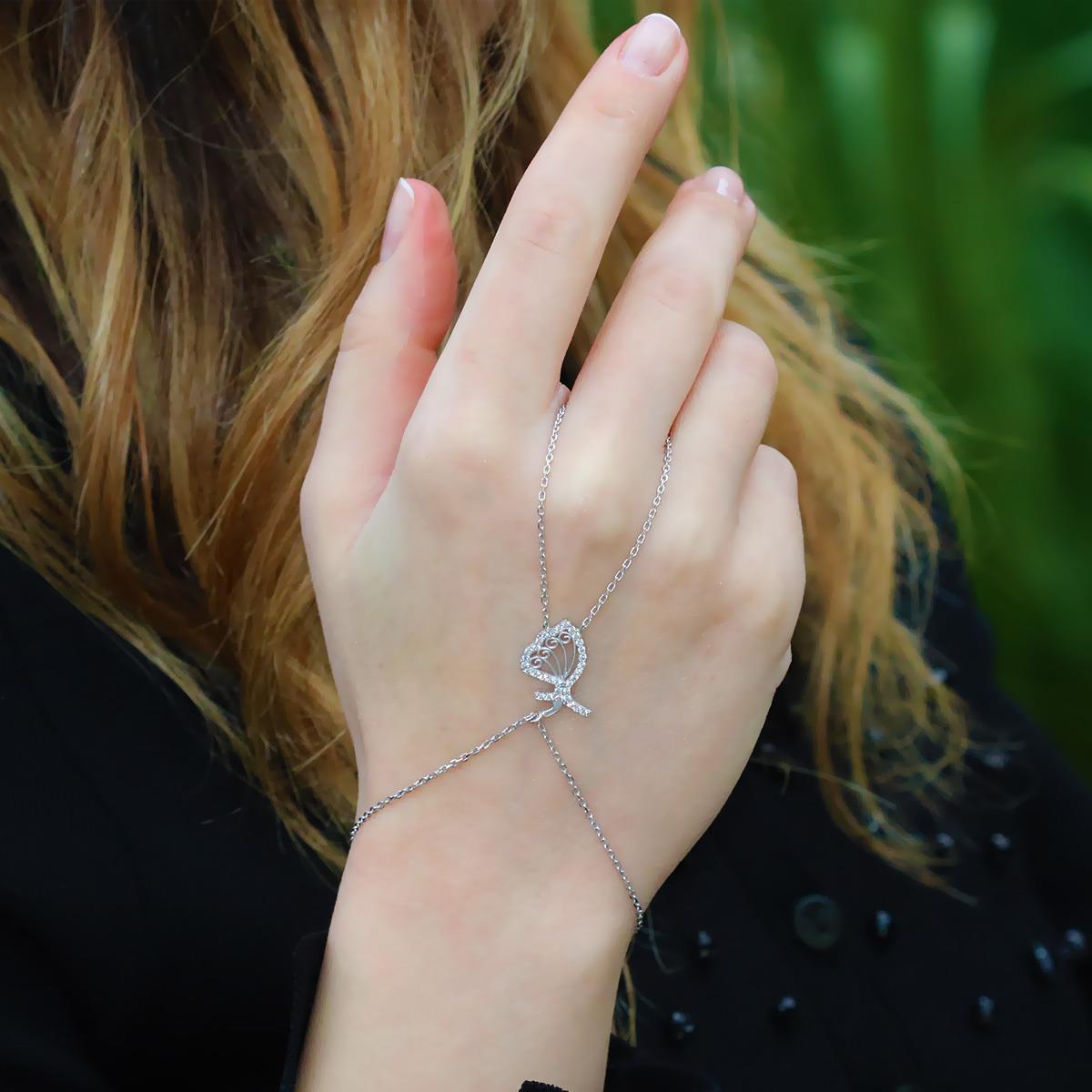 Zirkon Taşlı Mevlana 925 Ayar Gümüş Şahmeran