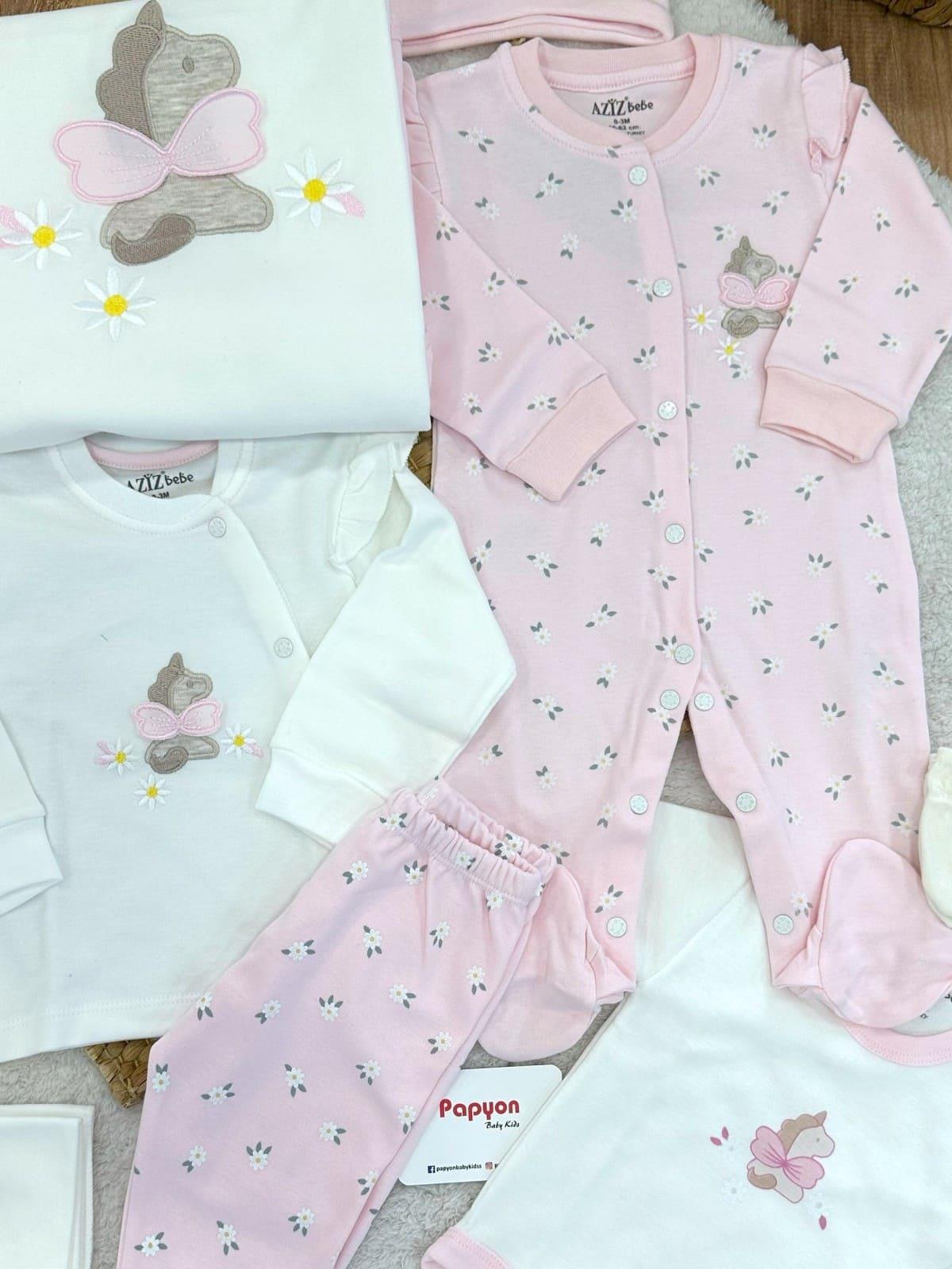 Kız Bebek Hastane Çıkışı & Zıbın Set