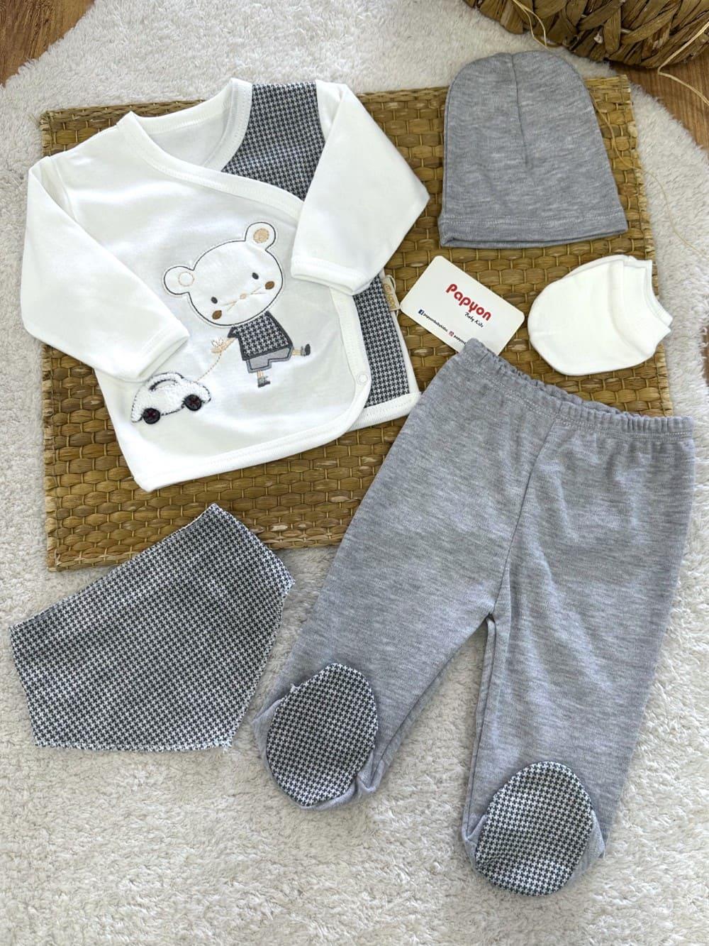 Erkek Bebek Hastane Çıkışı & Zıbın Set