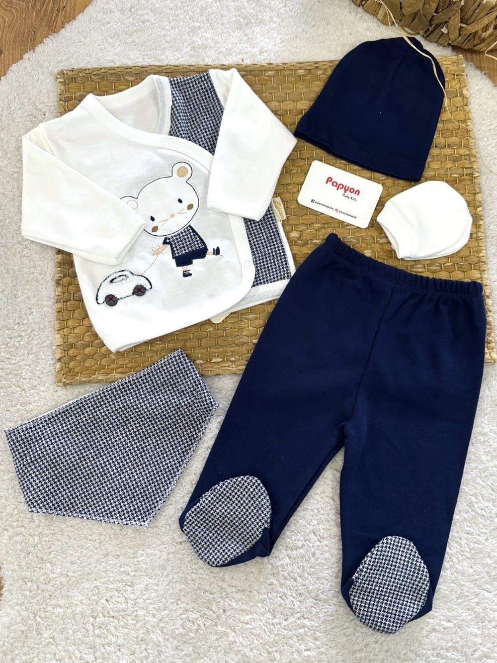 Erkek Bebek Hastane Çıkışı & Zıbın Set