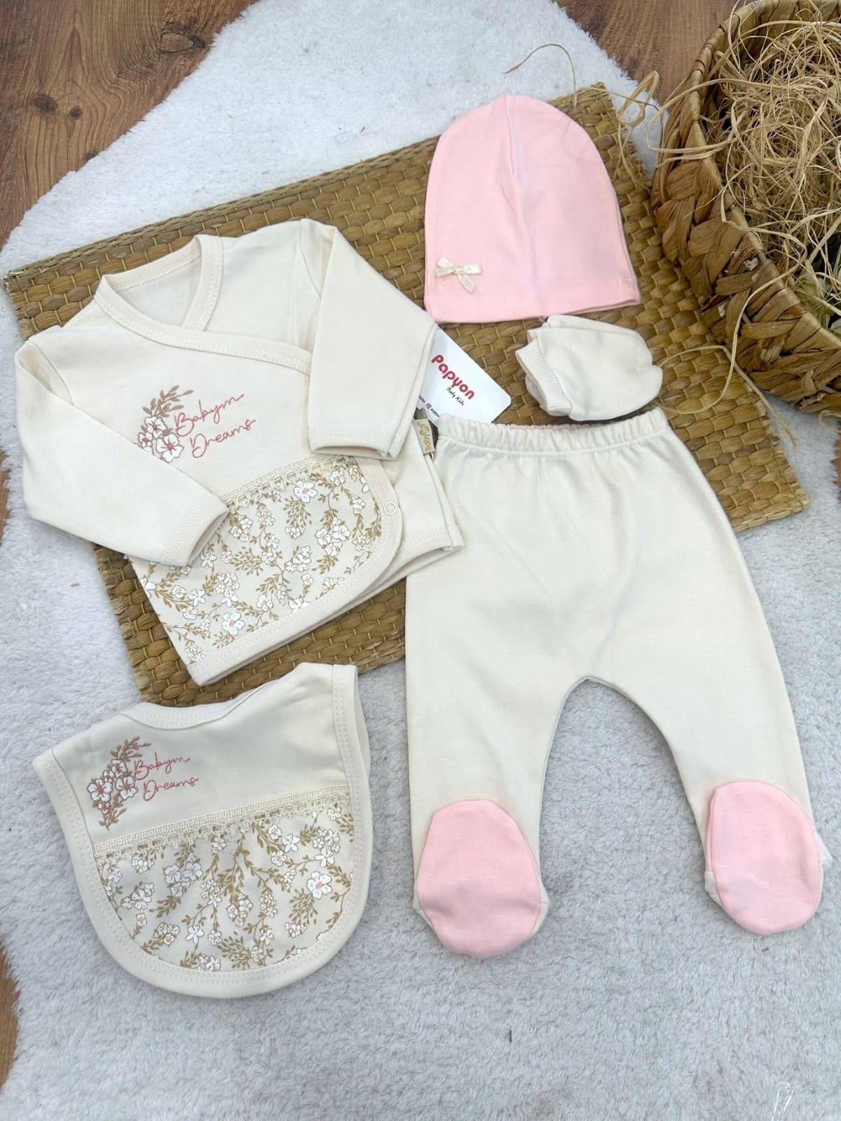 Kız Bebek Hastane Çıkışı & Zıbın Set