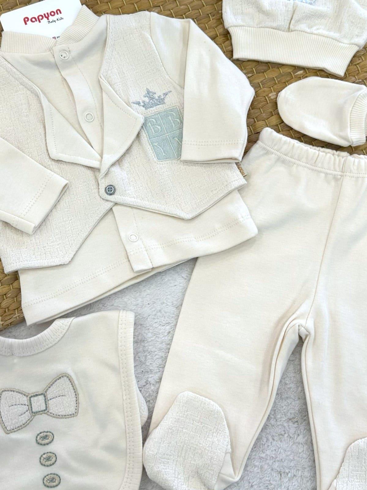 Erkek Bebek Hastane Çıkışı & Zıbın Set