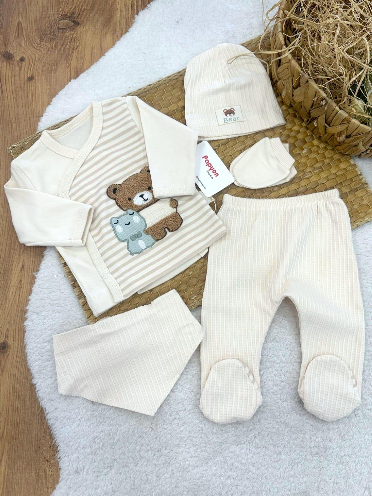 Erkek Bebek Hastane Çıkışı & Zıbın Set