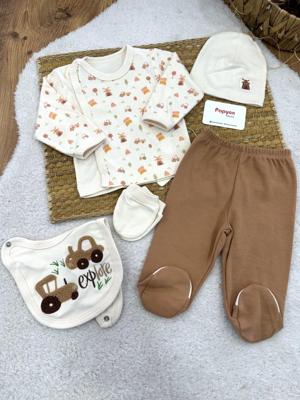 Erkek Bebek Hastane Çıkışı & Zıbın Set