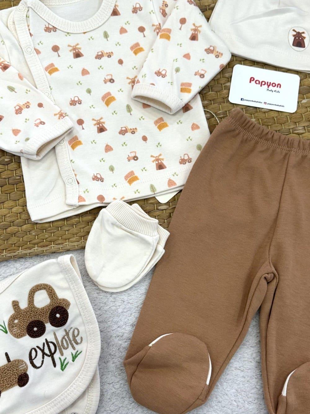 Erkek Bebek Hastane Çıkışı & Zıbın Set