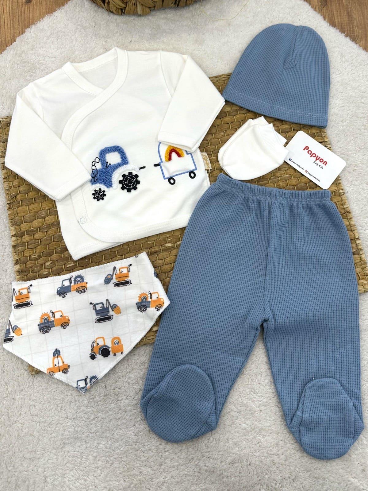 Erkek Bebek Hastane Çıkışı & Zıbın Set