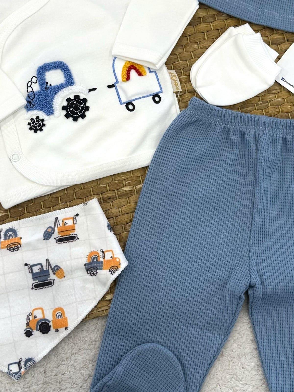 Erkek Bebek Hastane Çıkışı & Zıbın Set