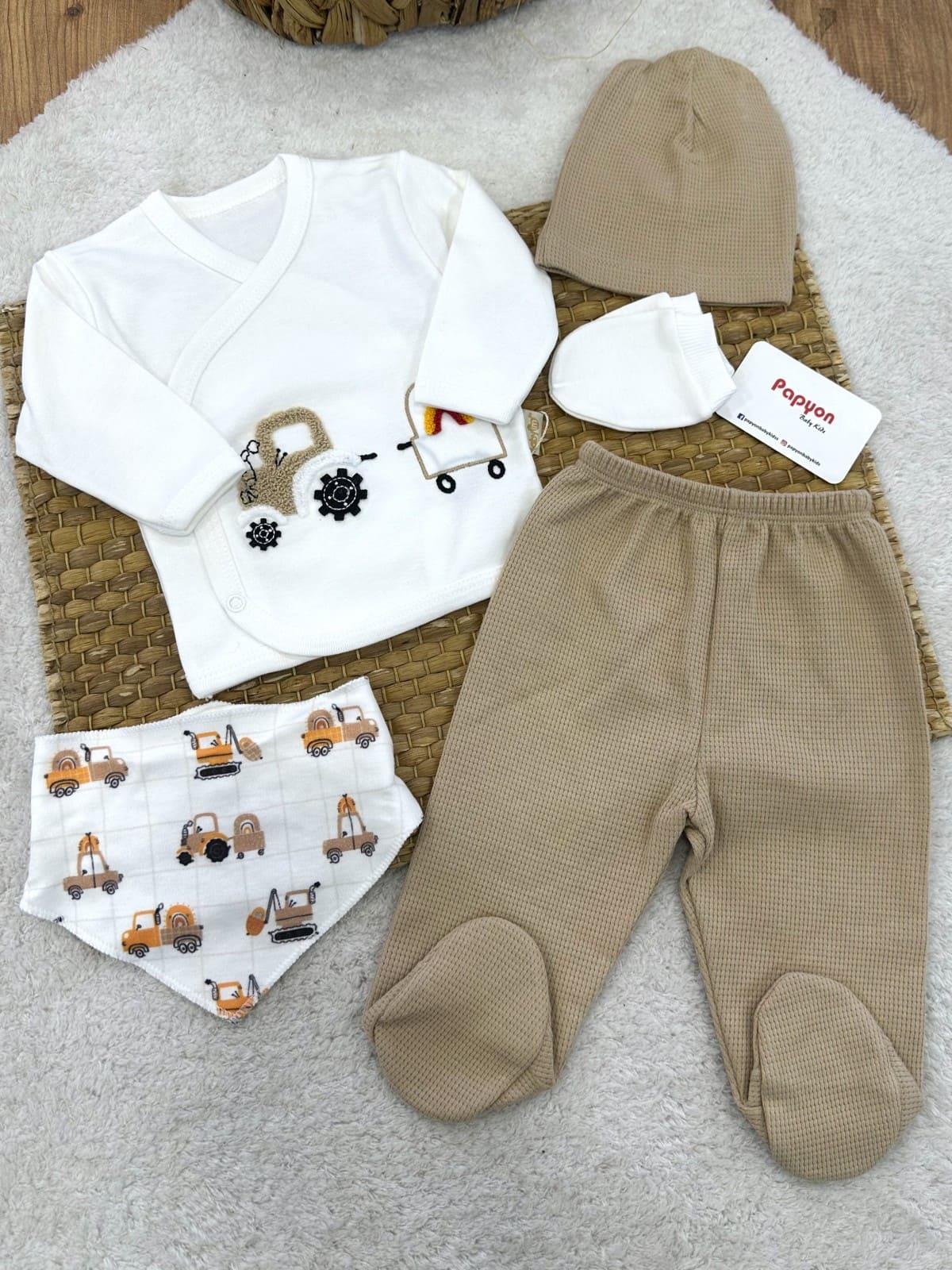 Erkek Bebek Hastane Çıkışı & Zıbın Set