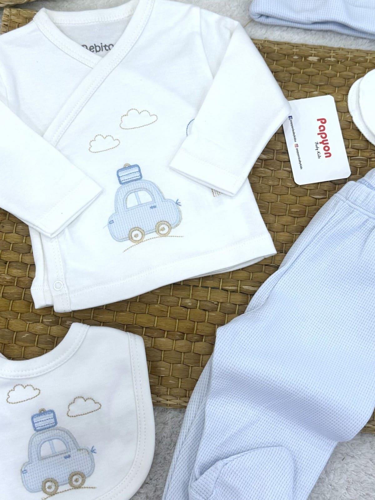 Erkek Bebek Hastane Çıkışı & Zıbın Set