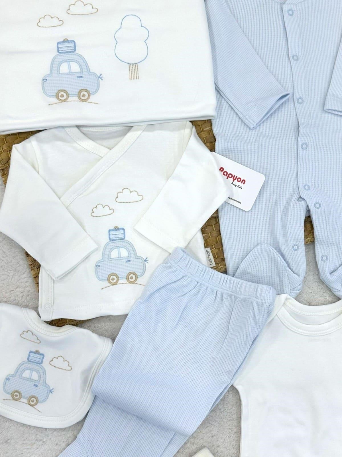 Erkek Bebek Hastane Çıkışı & Zıbın Set