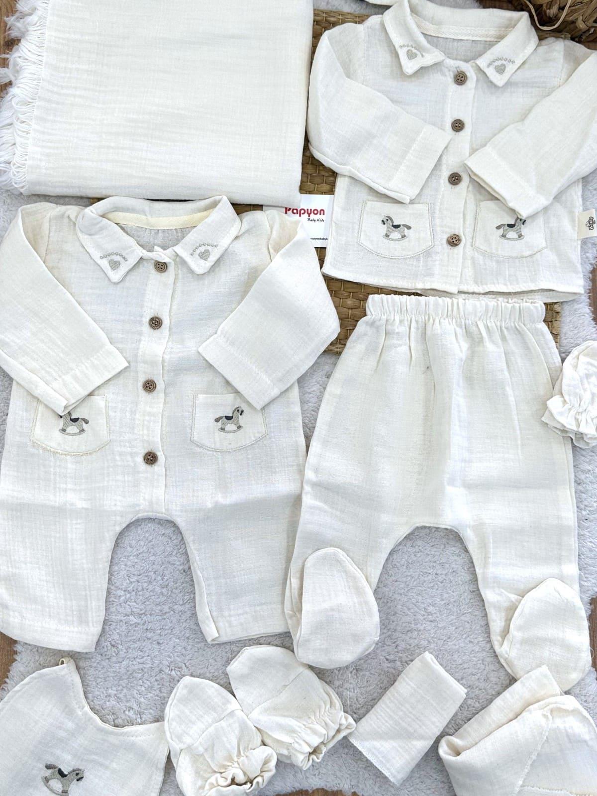 Erkek Bebek Hastane Çıkışı & Zıbın Set