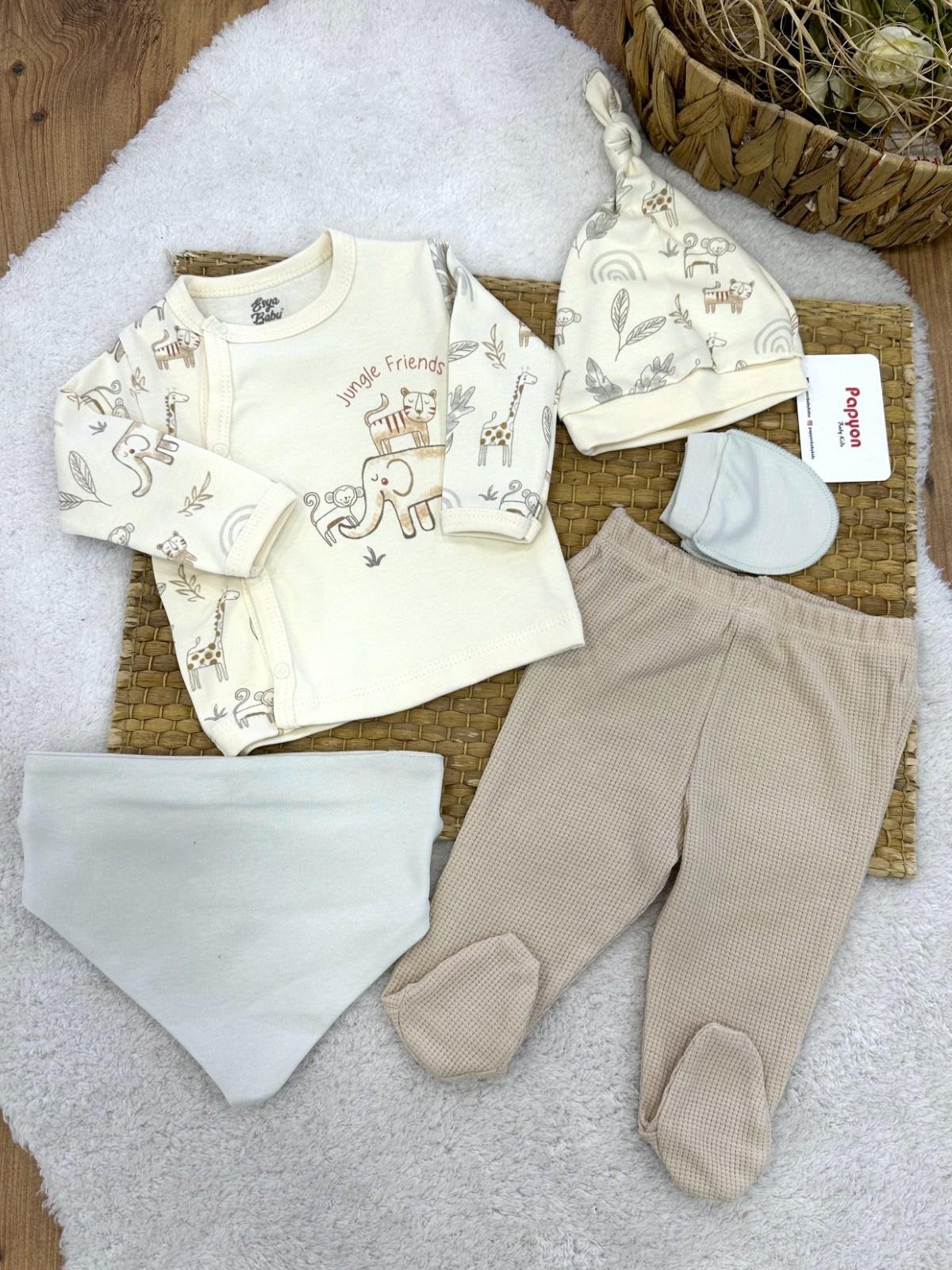 Erkek Bebek Hastane Çıkışı & Zıbın Set