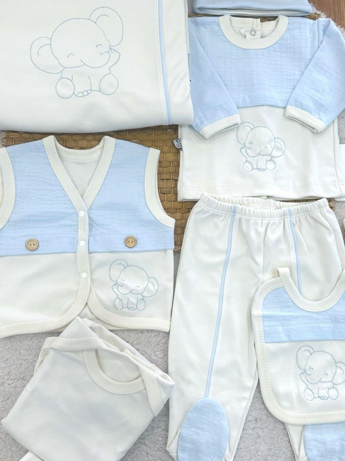 Erkek Bebek Hastane Çıkışı & Zıbın Set