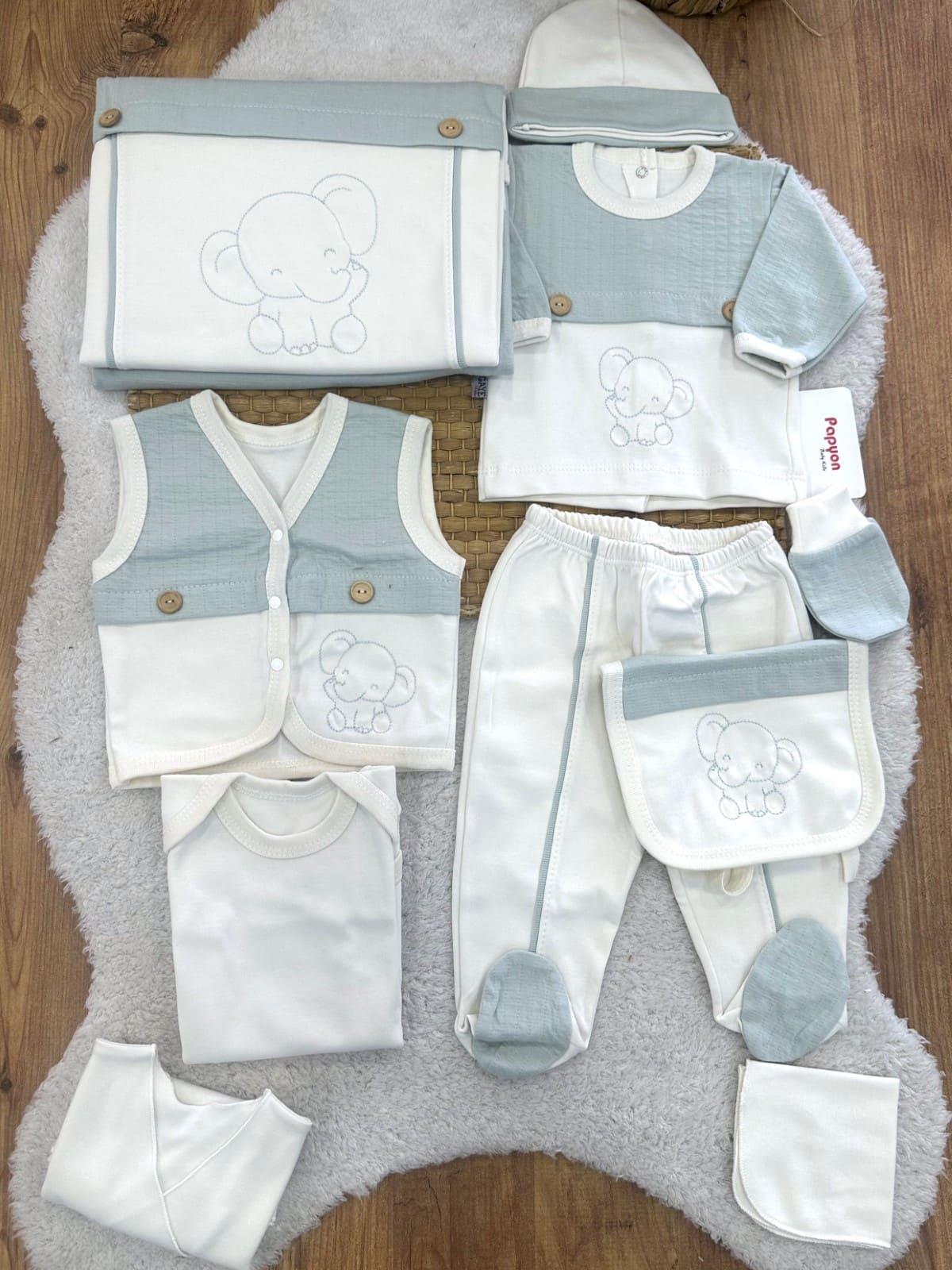 Erkek Bebek Hastane Çıkışı & Zıbın Set