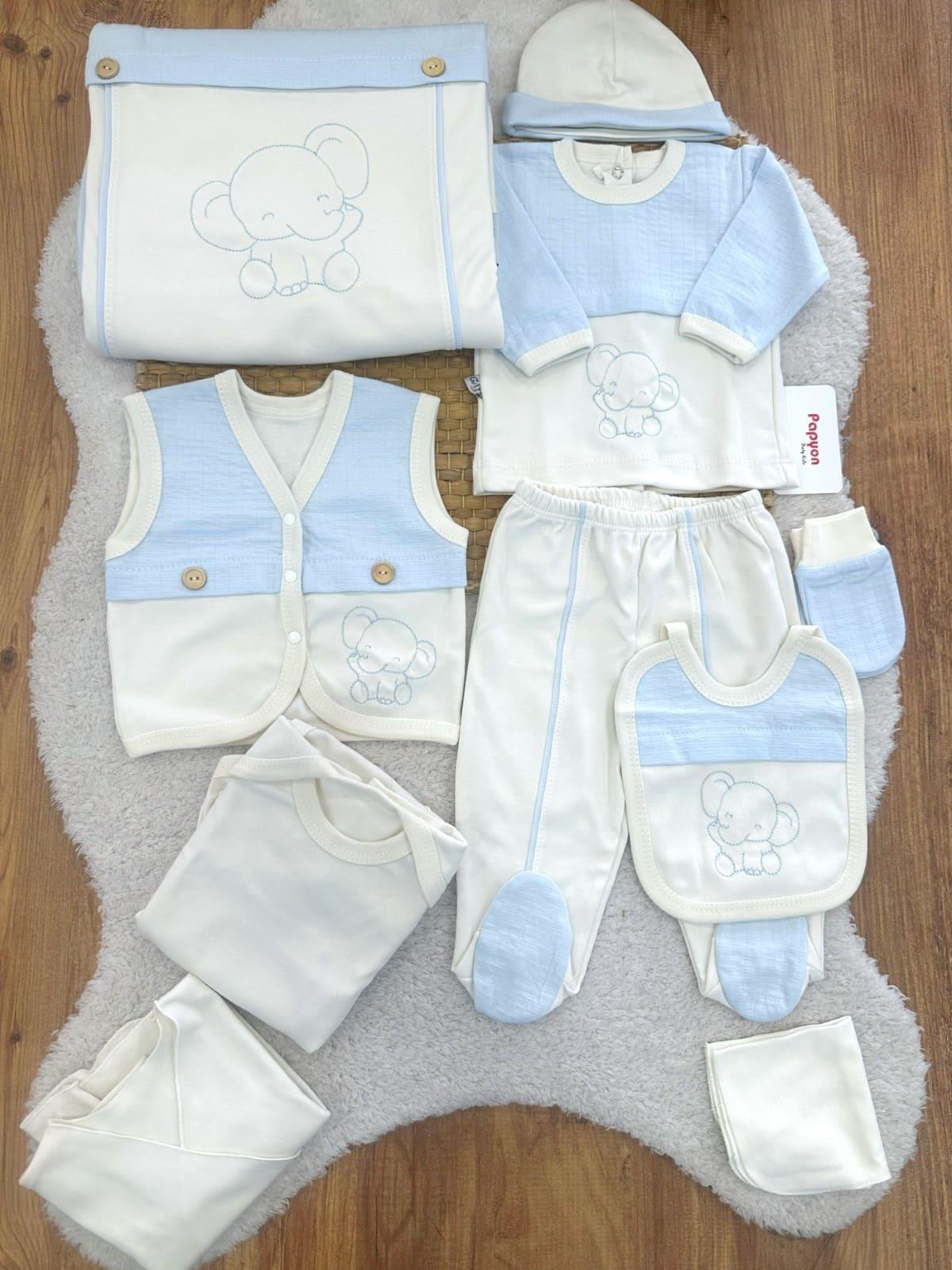 Erkek Bebek Hastane Çıkışı & Zıbın Set