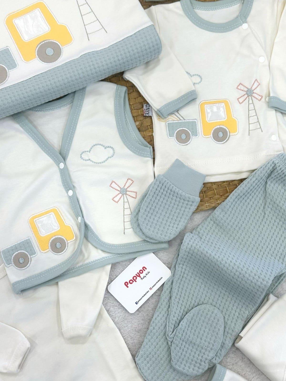 Erkek Bebek Hastane Çıkışı & Zıbın Set