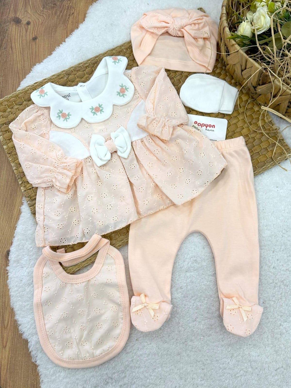 Kız Bebek Hastane Çıkışı & Zıbın Set