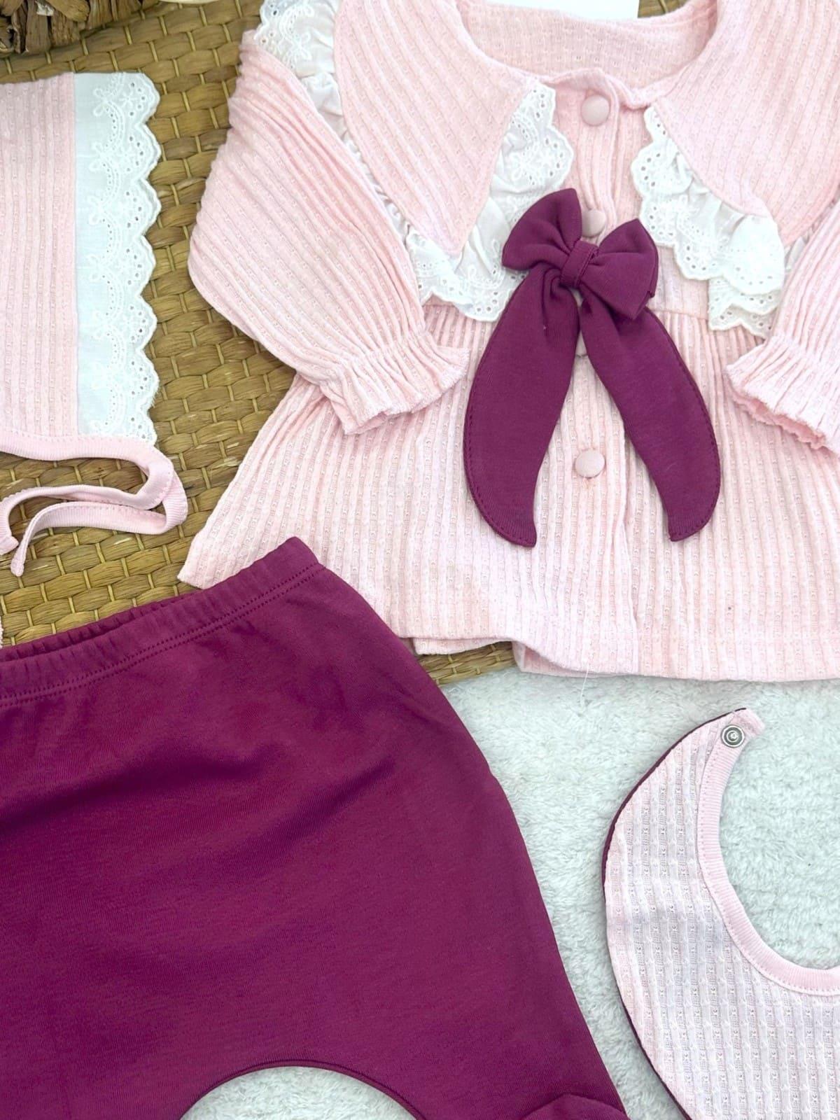 Kız Bebek Hastane Çıkışı & Zıbın Set