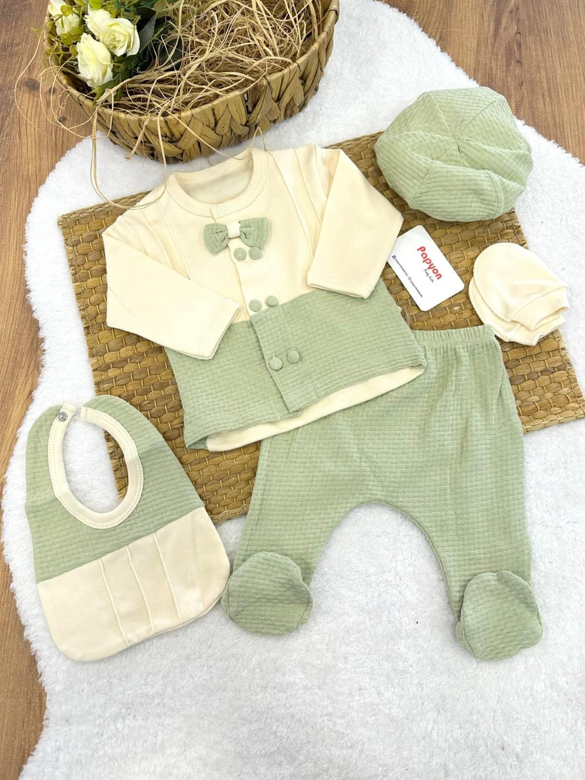 Erkek Bebek Hastane Çıkışı & Zıbın Set