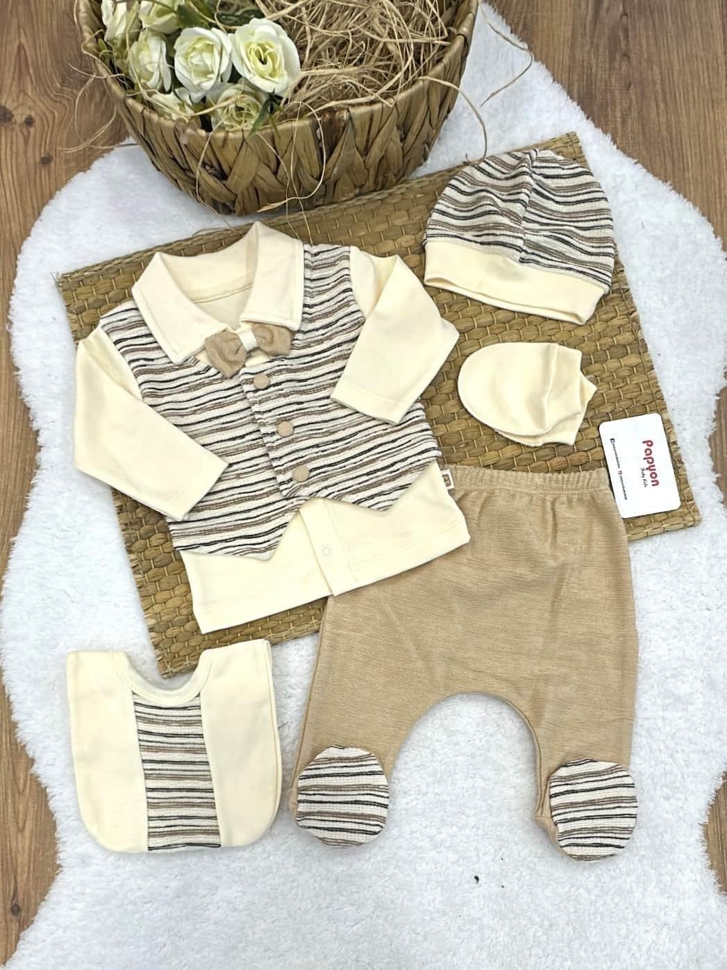 Erkek Bebek Hastane Çıkışı & Zıbın Set