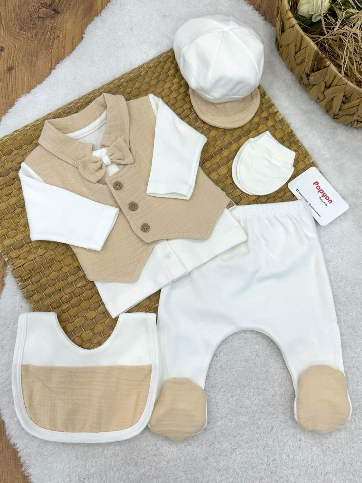 Erkek Bebek Hastane Çıkışı & Zıbın Set