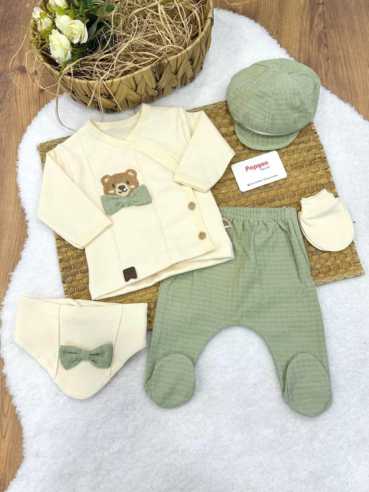 Erkek Bebek Hastane Çıkışı & Zıbın Set