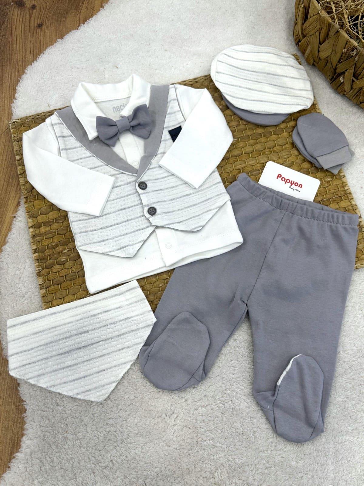 Erkek Bebek Hastane Çıkışı & Zıbın Set