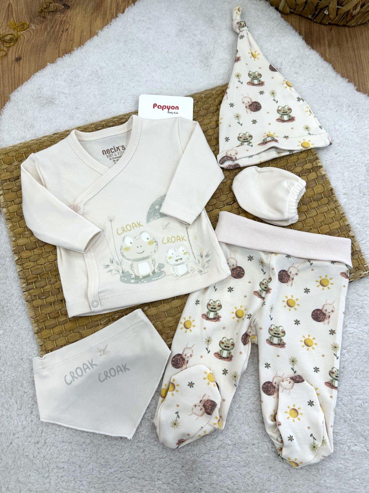 Erkek Bebek Hastane Çıkışı & Zıbın Set