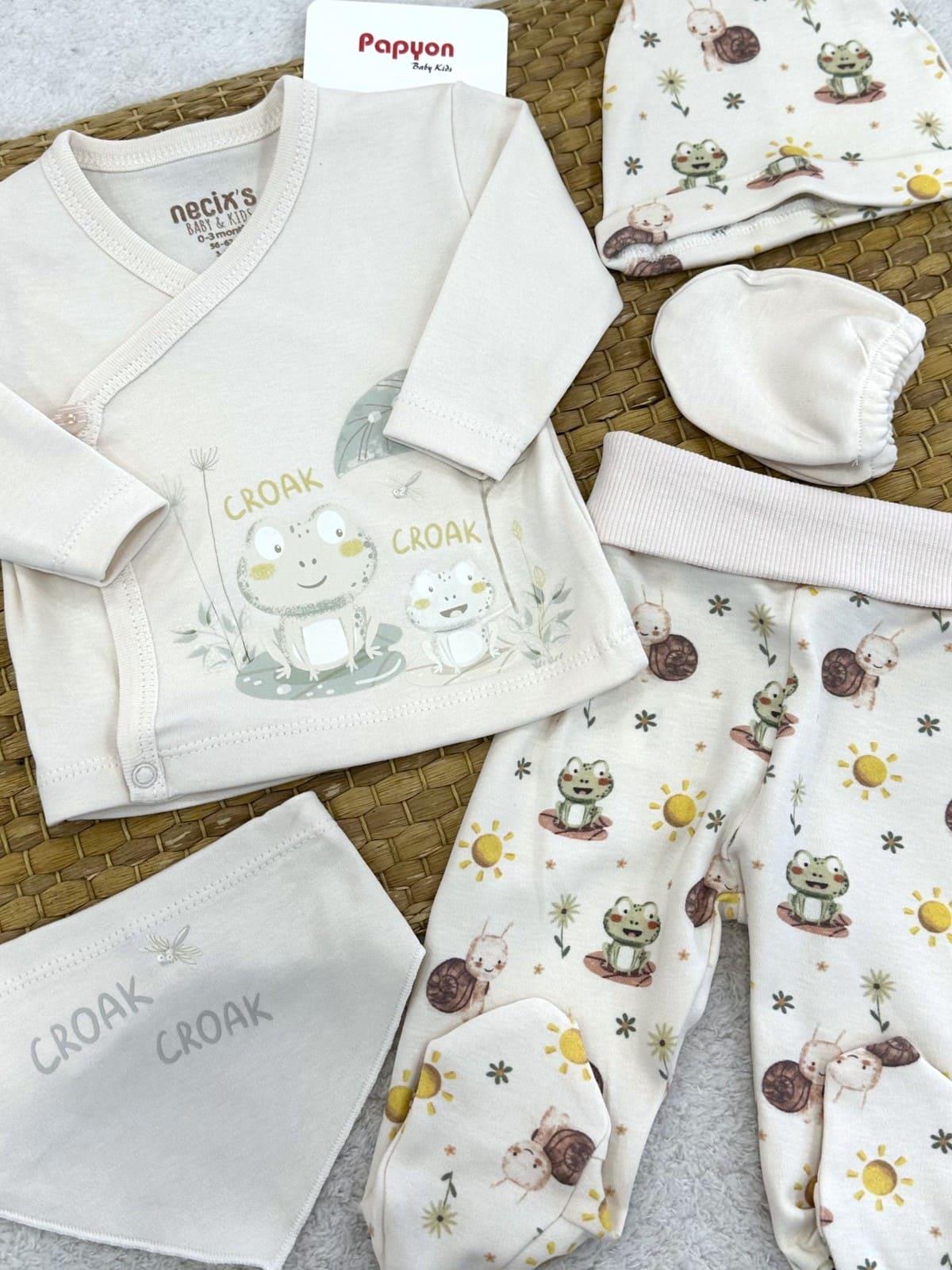 Erkek Bebek Hastane Çıkışı & Zıbın Set