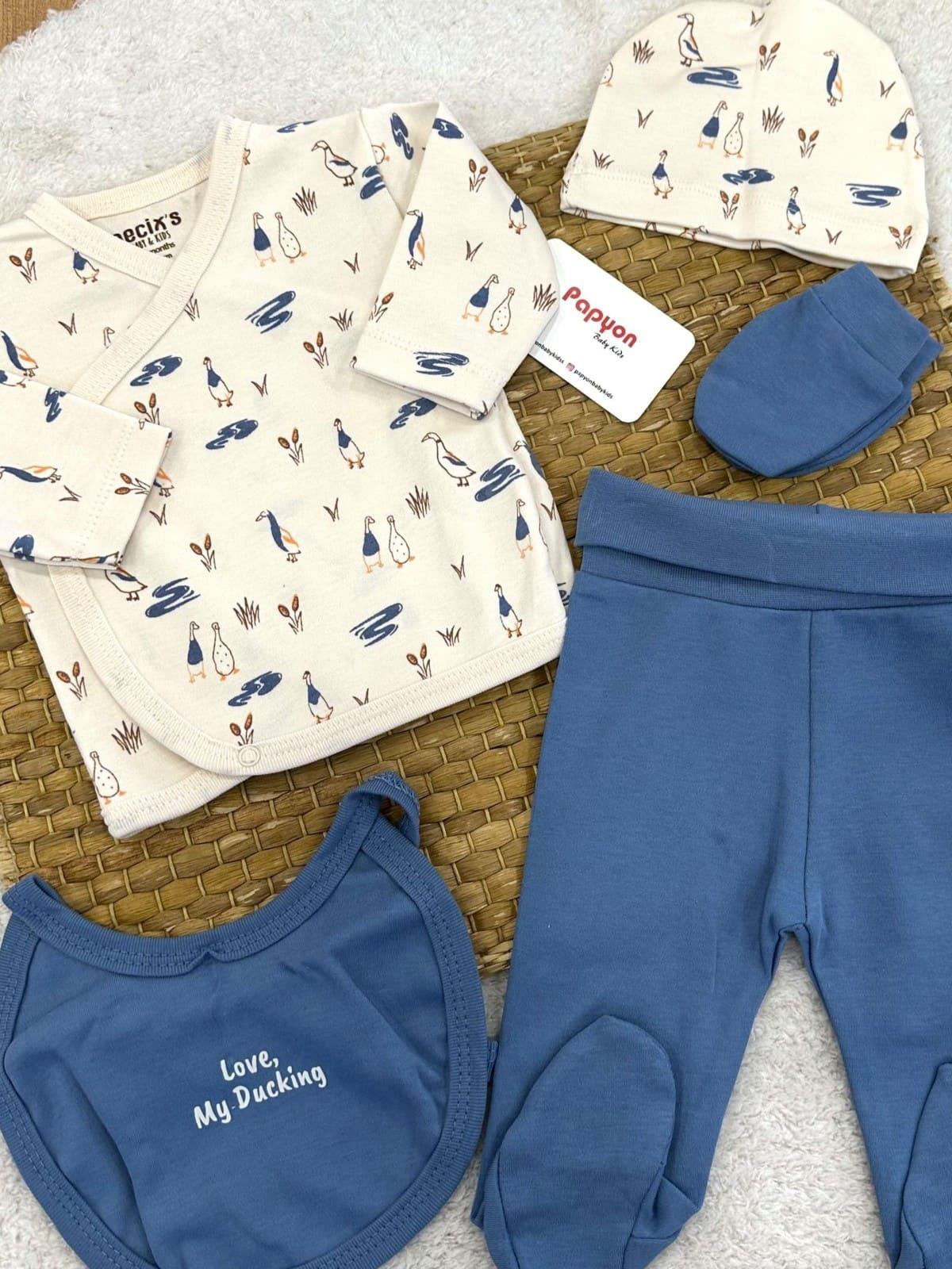 Erkek Bebek Hastane Çıkışı & Zıbın Set