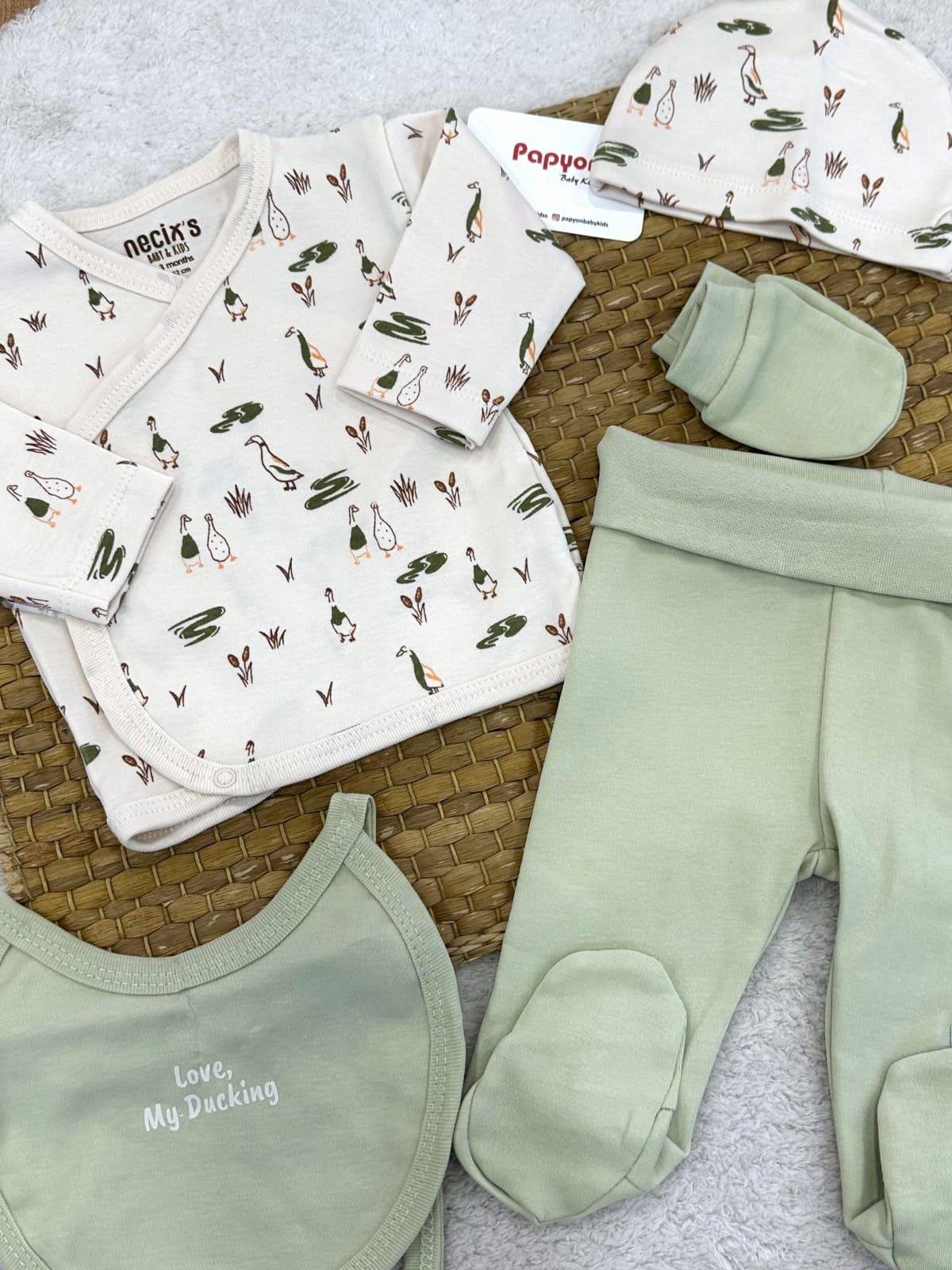 Erkek Bebek Hastane Çıkışı & Zıbın Set