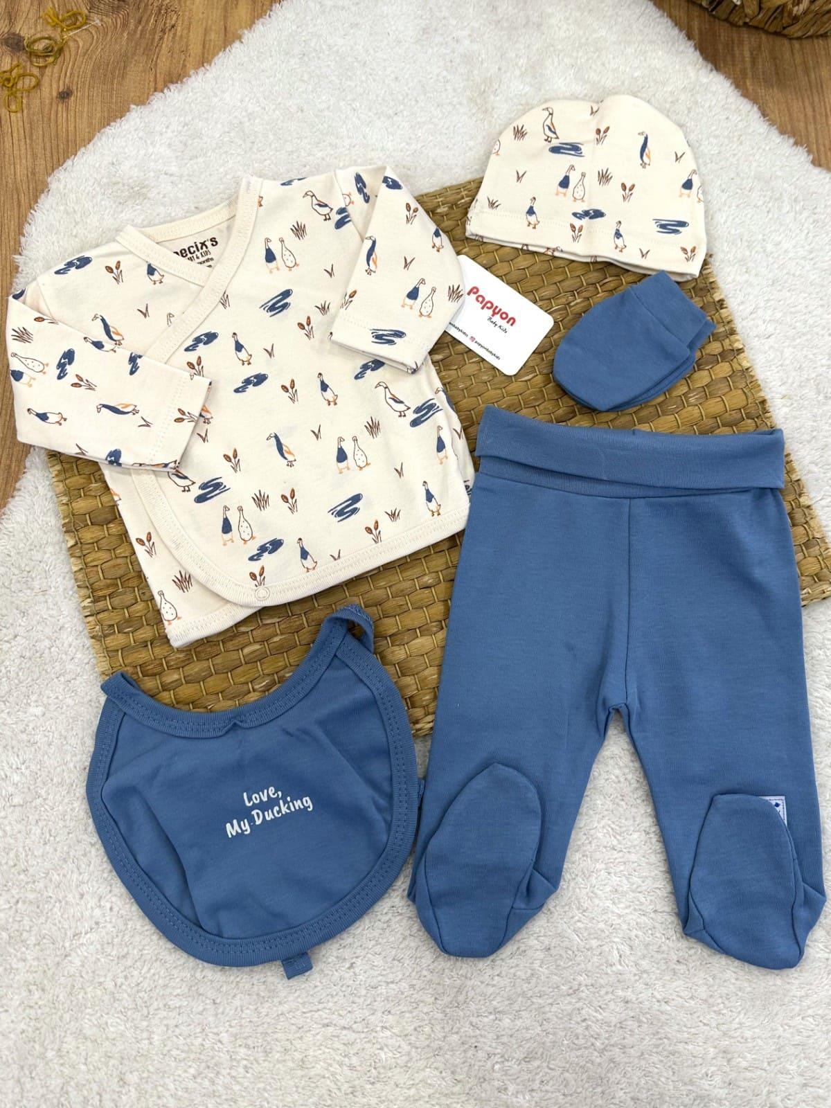 Erkek Bebek Hastane Çıkışı & Zıbın Set