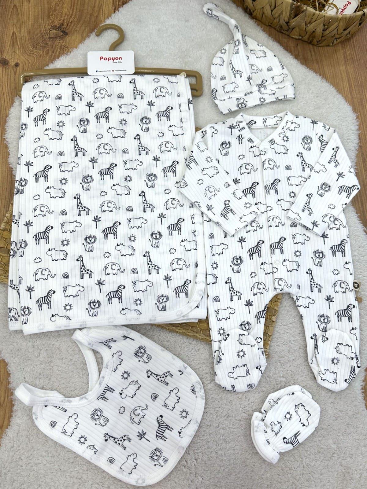 Erkek Bebek Hastane Çıkışı & Zıbın Set