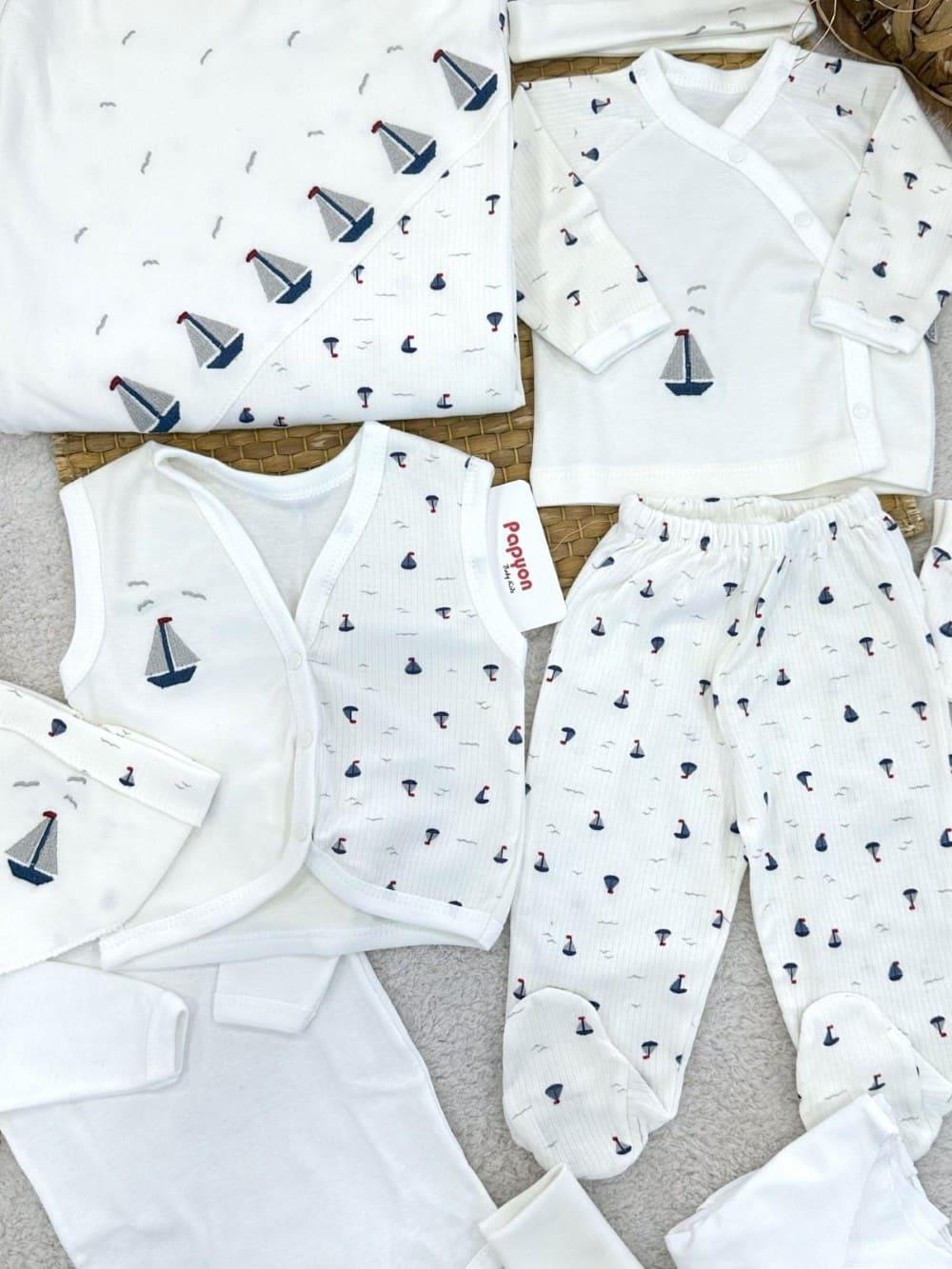 Erkek Bebek Hastane Çıkışı & Zıbın Set