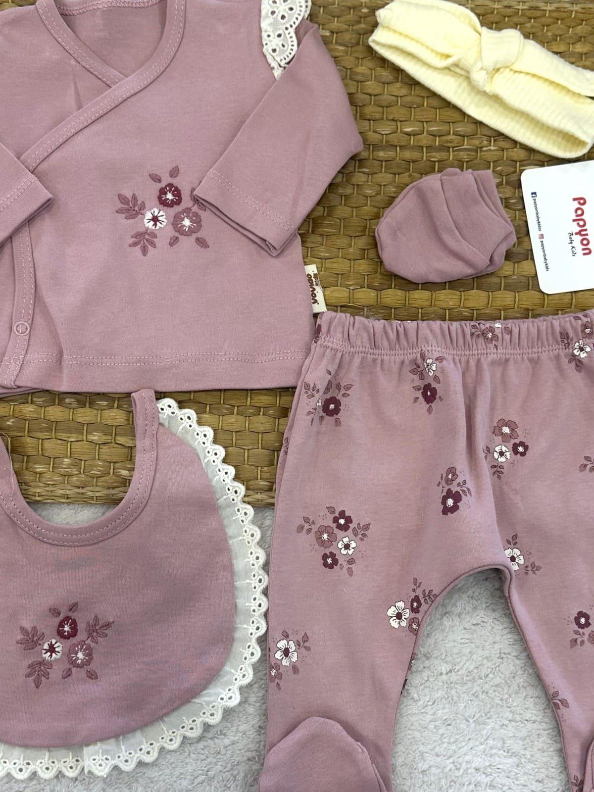 Kız Bebek Hastane Çıkışı & Zıbın Set