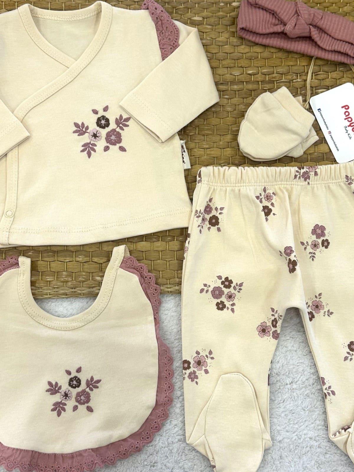 Kız Bebek Hastane Çıkışı & Zıbın Set