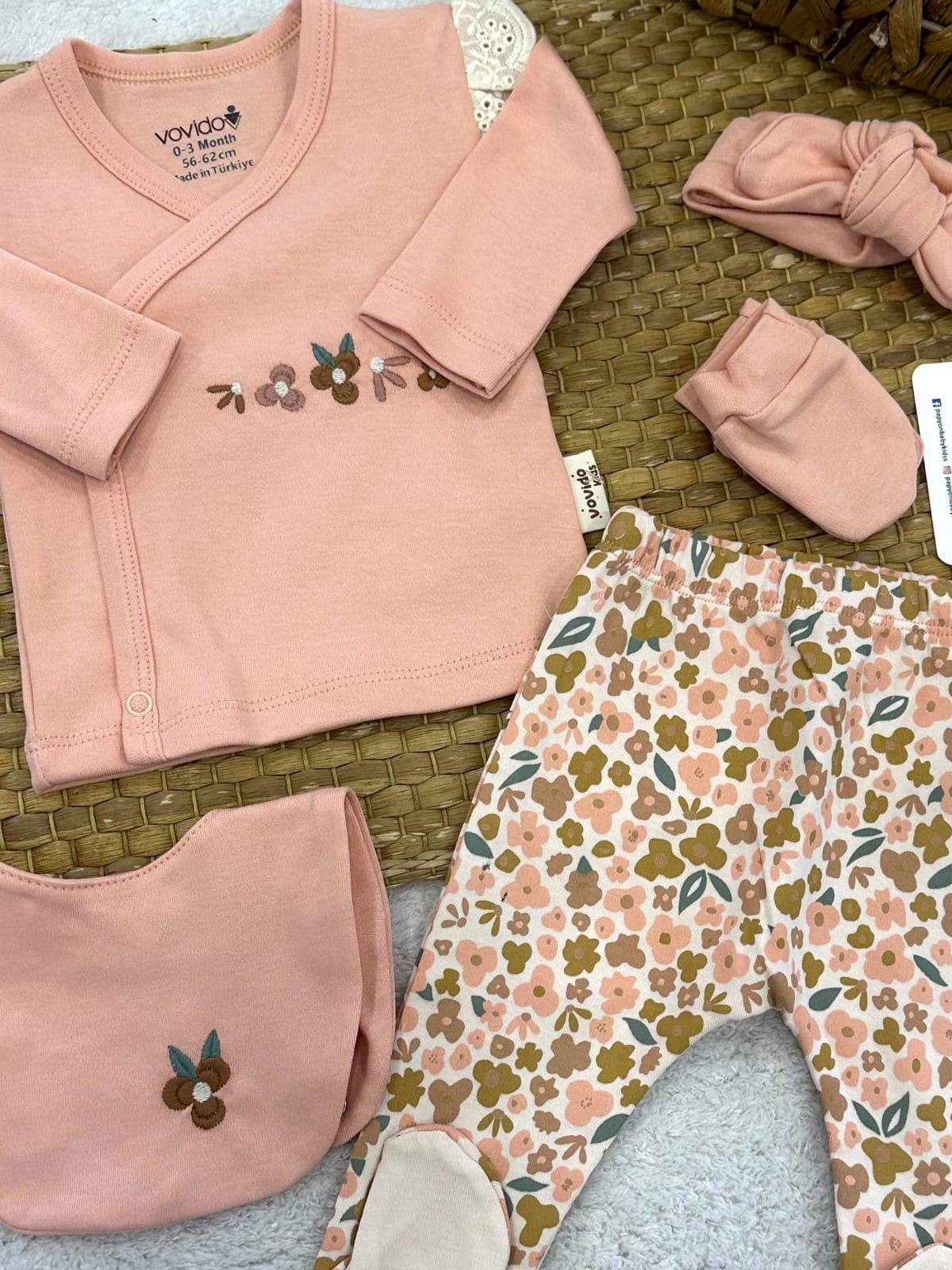 Kız Bebek Hastane Çıkışı & Zıbın Set