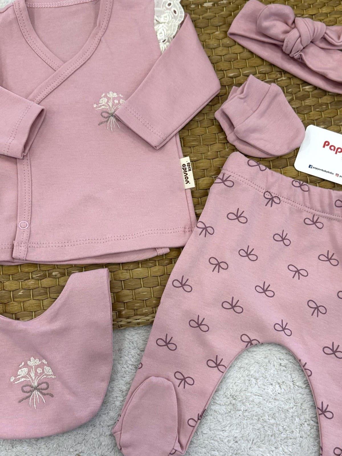 Kız Bebek Hastane Çıkışı & Zıbın Set