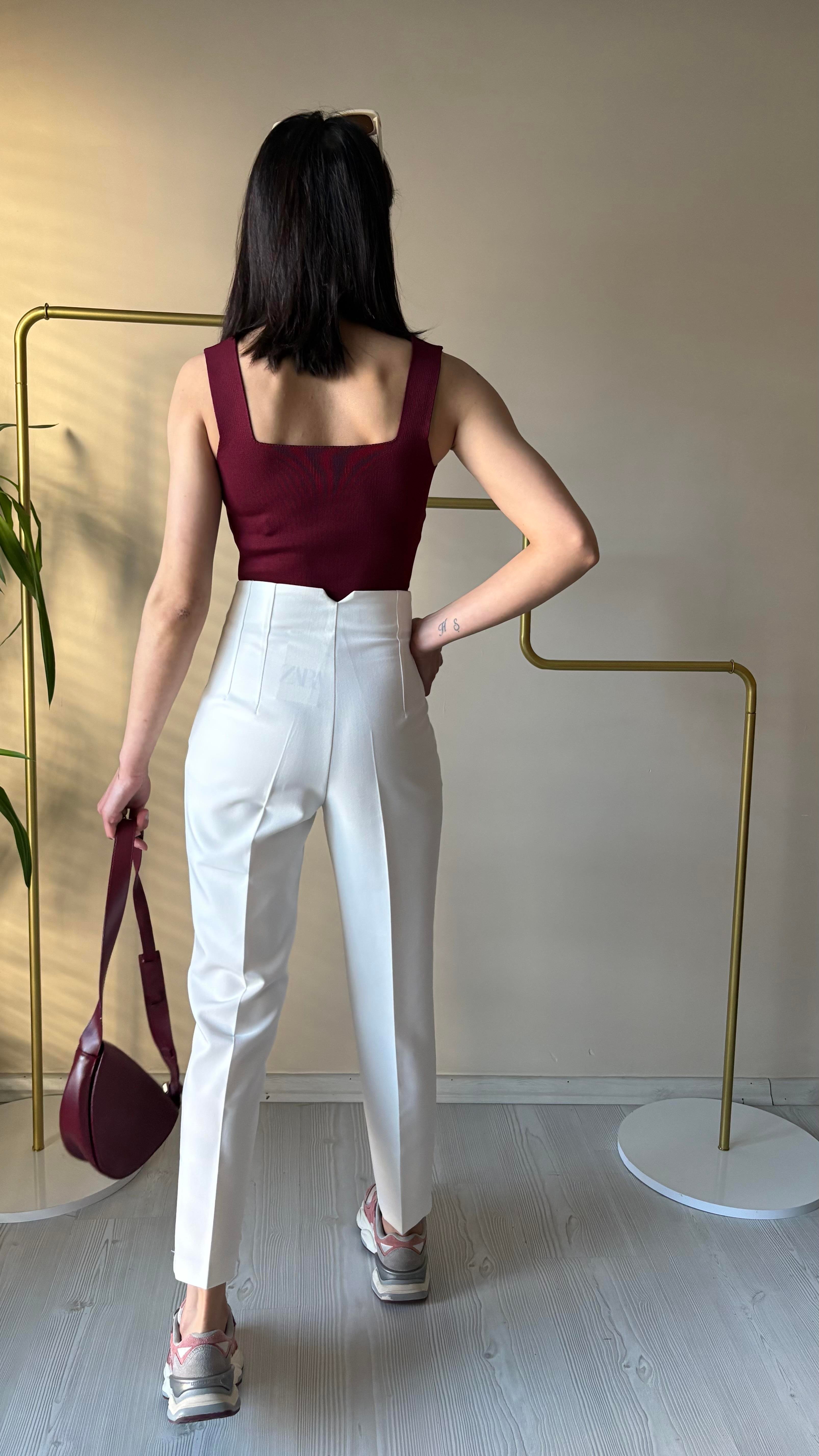 Askılı triko croptop