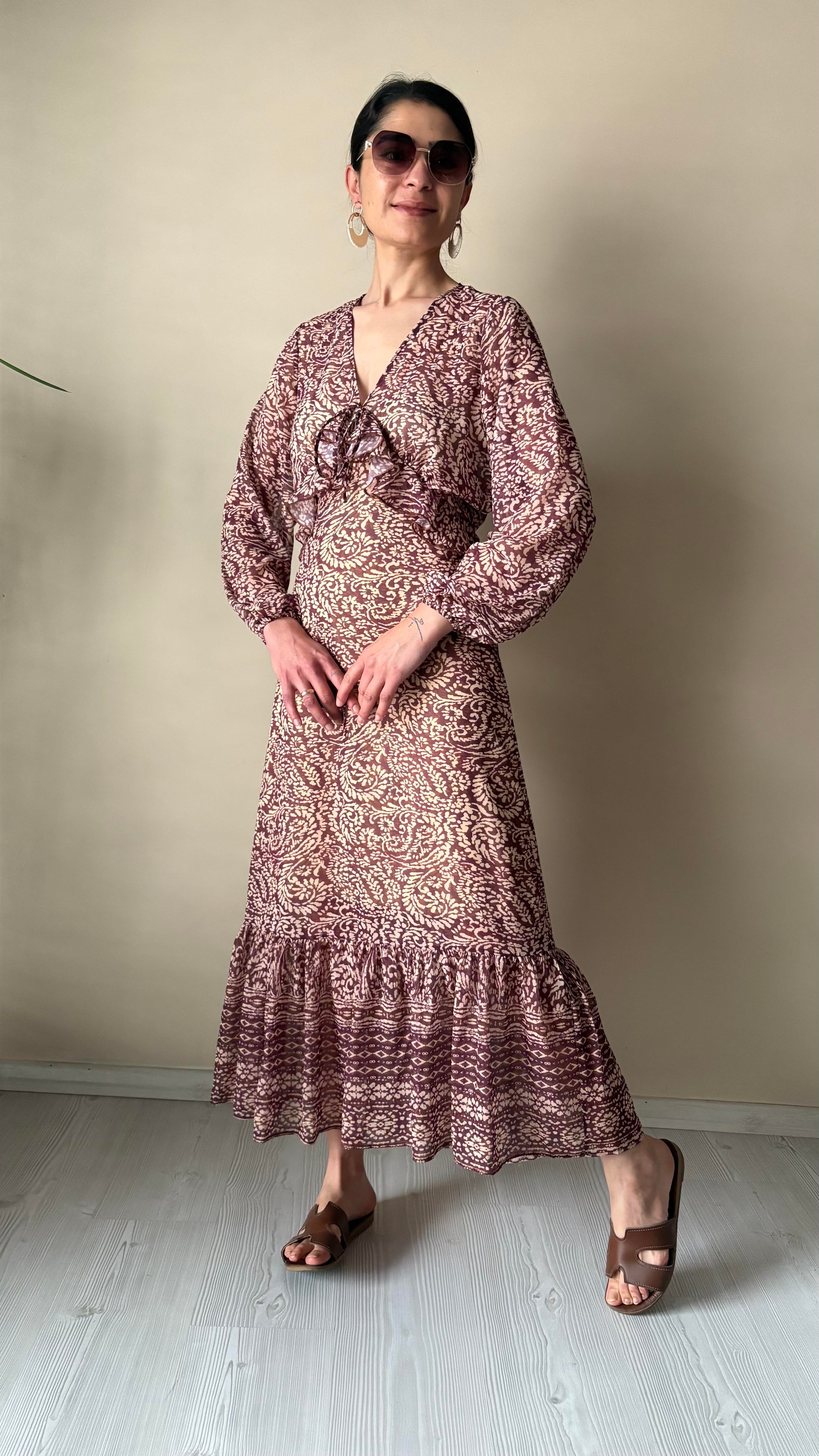 Astarlı Şifon Elbise 